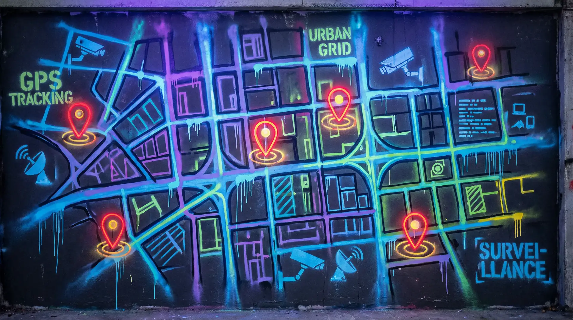装修良缘 狗仔追踪地图 - 城市涂鸦风格